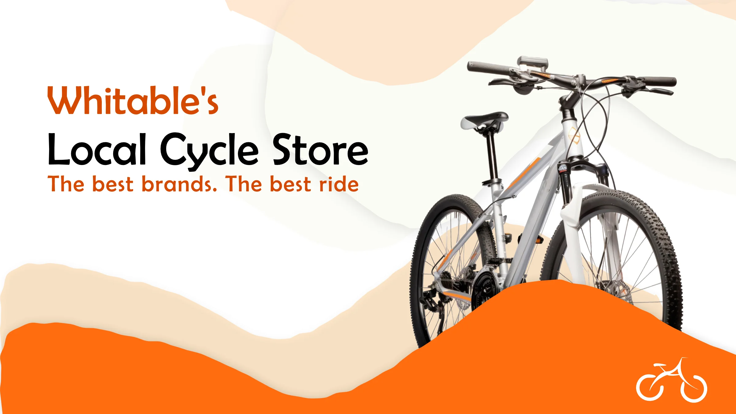 Image of an grey orange cycle in right