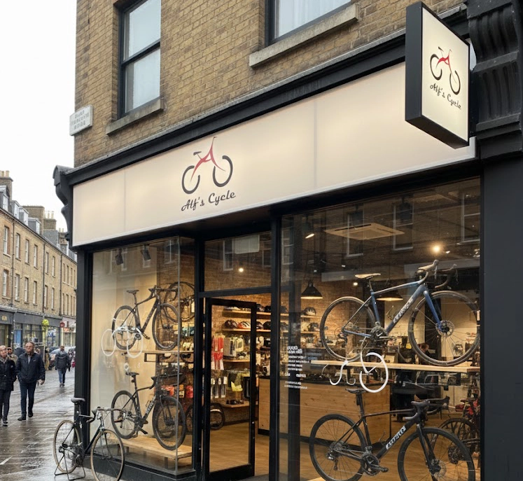 Alf's Cycles shopfront in Whitstable